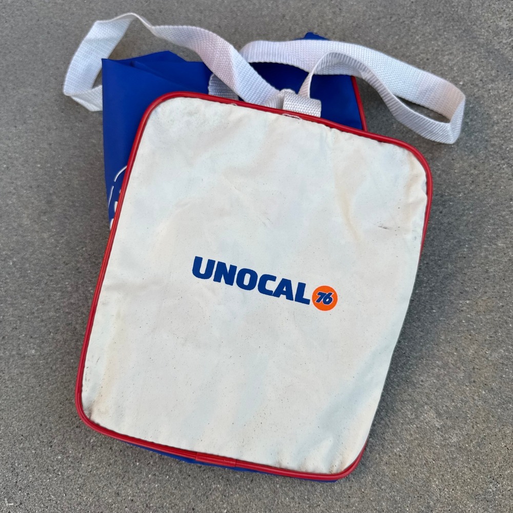 Vintage LA Dodgers Unocal 76 Rookies of the Year Duffle Bag Blue MLB Promo - Picture 5 of 5